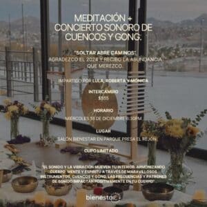 Meditación + Concierto Sonoro de Cuencos y Gong
