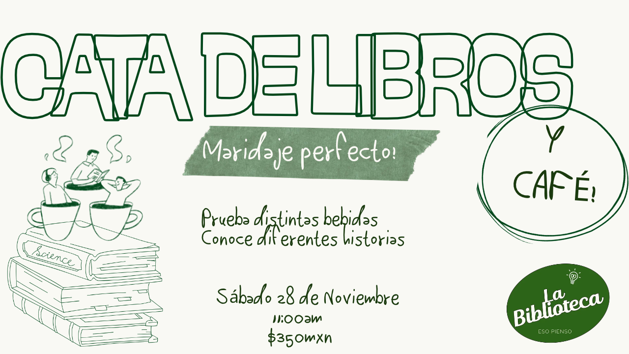 Copia de Tamaño Portada (1) Cata de libros y café! - Imagen 1